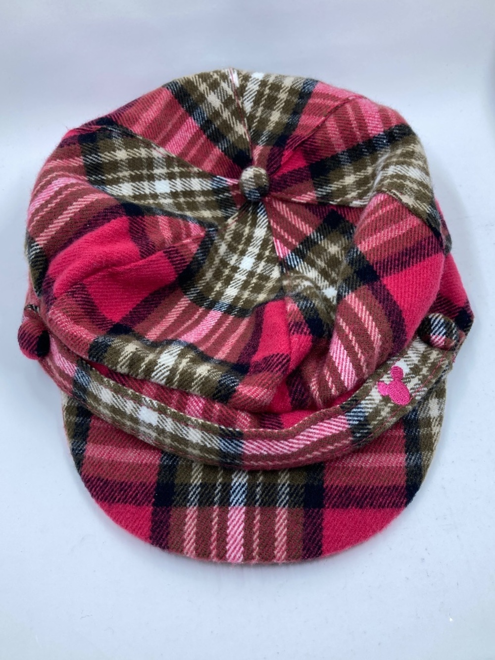 Disney Parks Newsboy Cap Pink Plaid inspired by classic British Design Mickey